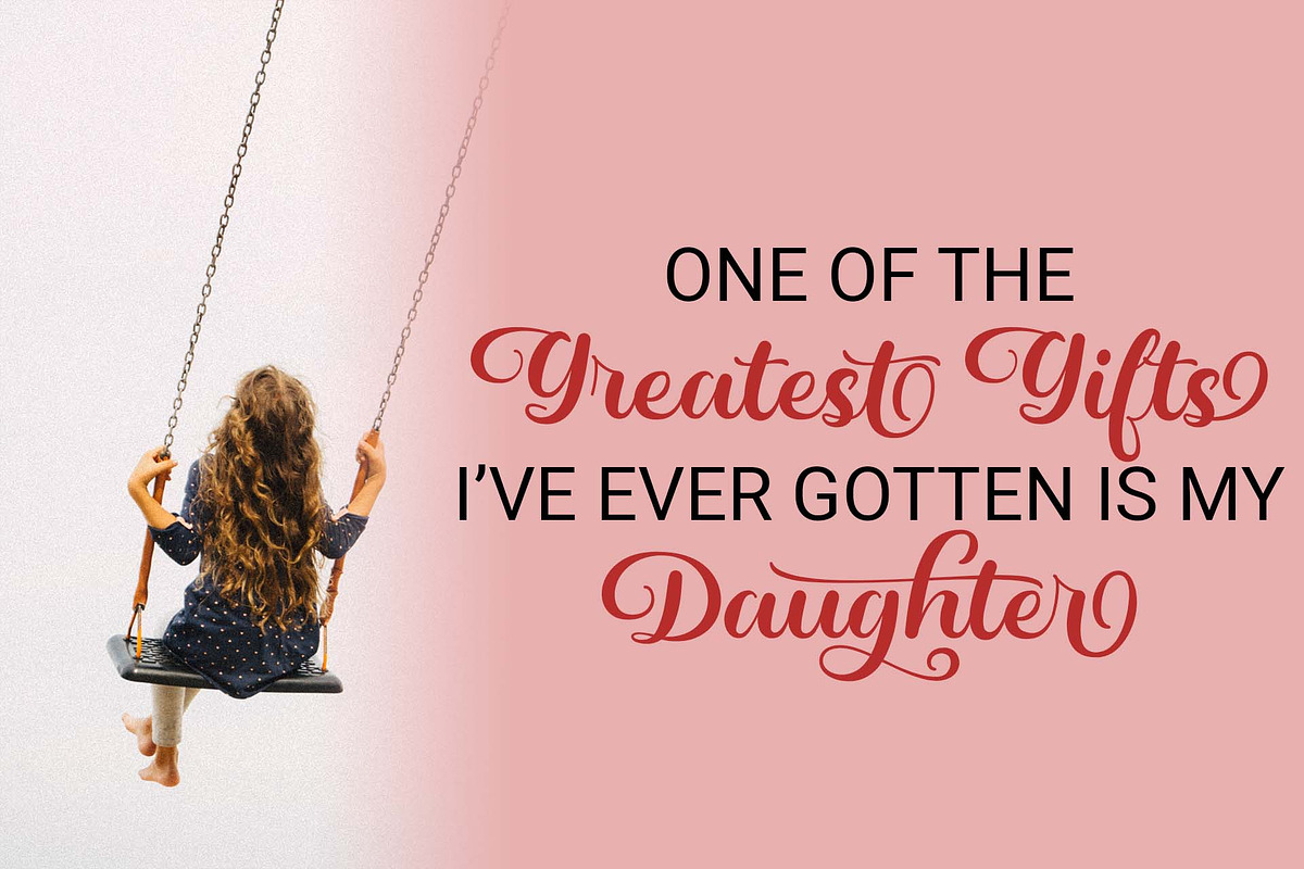 Daughter - A Lovely Calligraphy Font, a Script Font by Doehantz Studio (Photo 5 of 9)