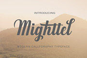 Mighttel, a Script Font by PollemSt (Thumbnail 1 of 10)