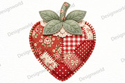 Faux Patchwork Strawberry PNG, a Seasonal Illustration by Designworld (Thumbnail 1 of 4)