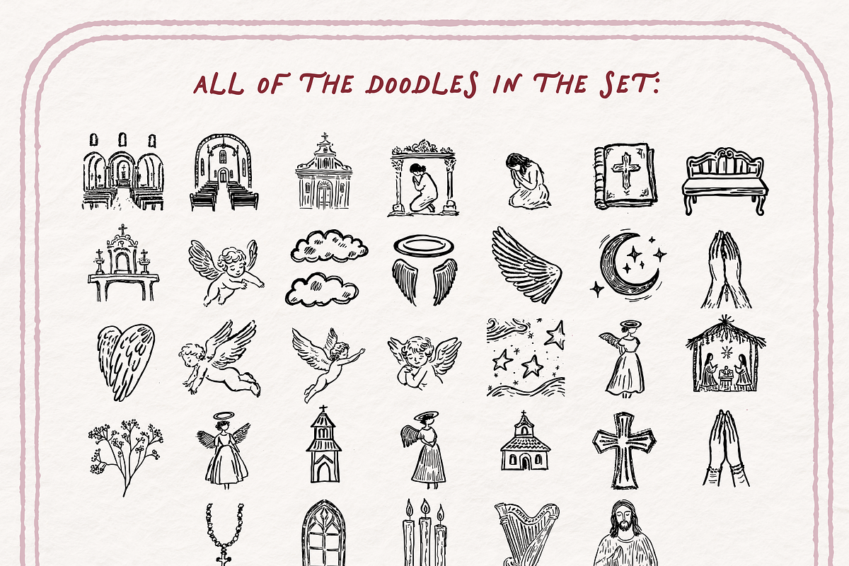 Christian Clipart, Church Doodles, an Object Illustration by The October Creative (Photo 4 of 6)