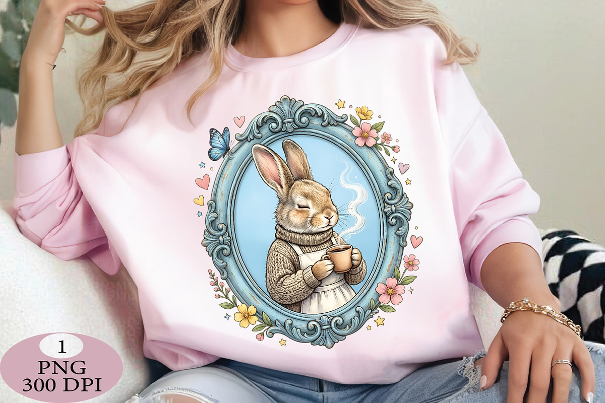 Cute Bunny Mom Coffee PNG, an Illustration by Daily.Designs (Photo 3 of 5)