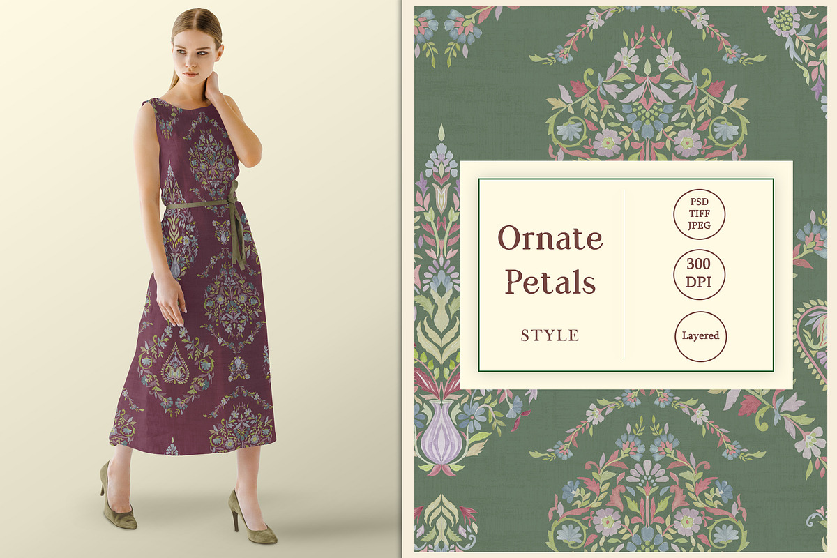 Ornate Petals Prints & Patterns, a Pattern Graphic by GND ART STUDIO (Photo 6 of 8)