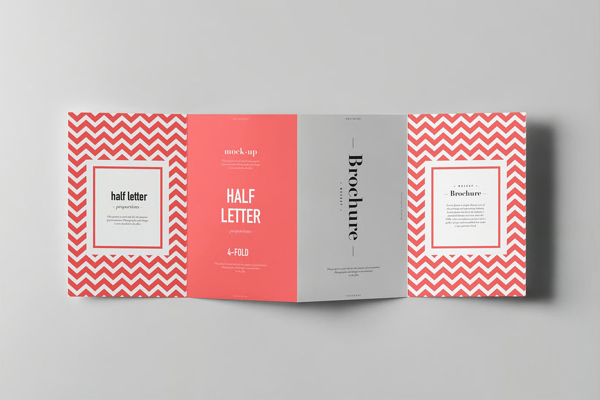 4-Fold Half Letter Brochure Mockup, an Advertising Mockup by zippypixelstudio (Photo 13 of 13)