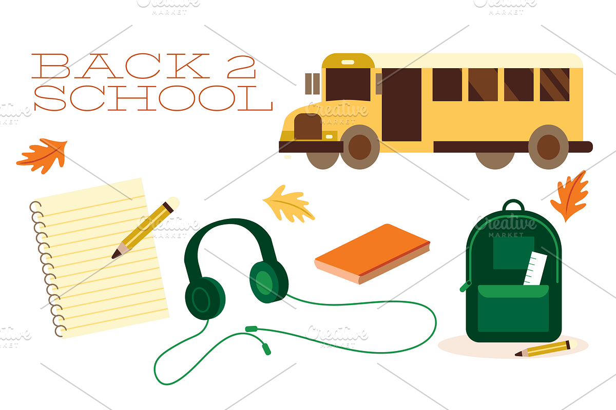Back 2 School Icons, an Education Illustration by @JennyPaintsWithPixels