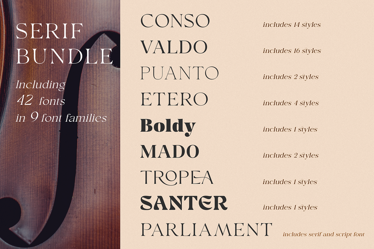 Serif Bunde, a Serif Font by Larin Type Co. (Photo 2 of 11)