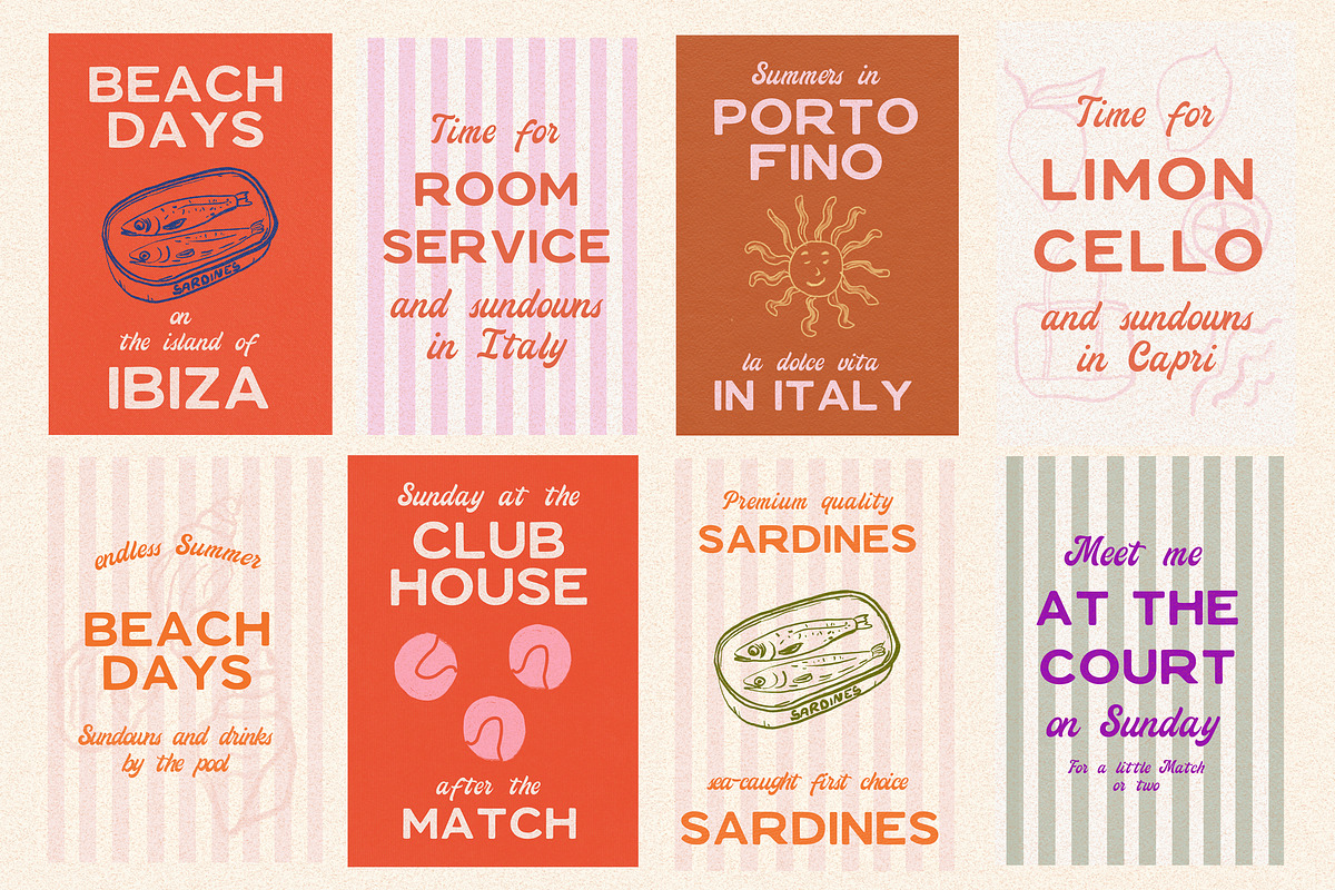 Handwritten Vintage Font Duo Sans, a Handwritten Font by Laras Wonderland (Photo 13 of 16)