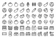 35 Vector Farmers Market Icons, an Outline Icon by adenpinkstore (Thumbnail 2 of 9)