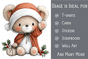 Whimsical Christmas Bear Clipart, an Illustration by Pixels.Craft (Thumbnail 6 of 6)
