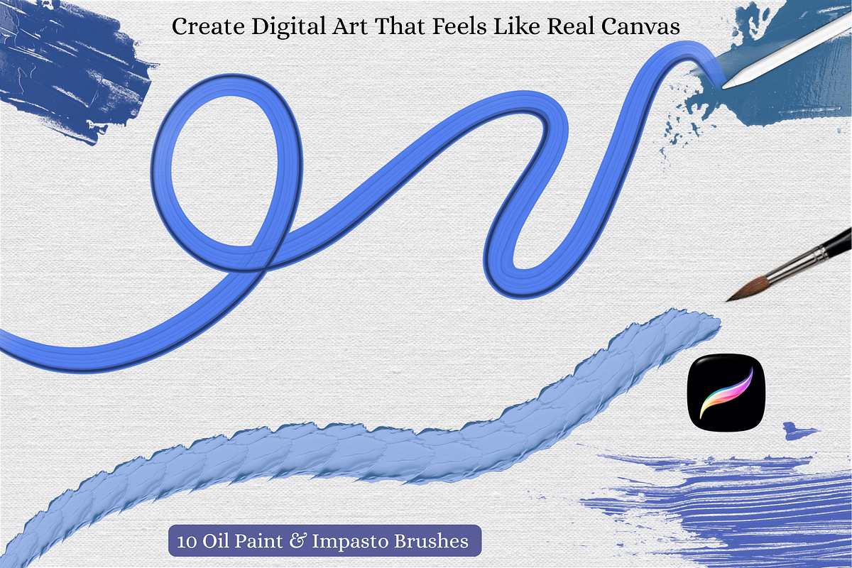 Procreate Linen Oil Paint Canvas, a Layer Style Add-On by Wicked Creative (Photo 7 of 7)