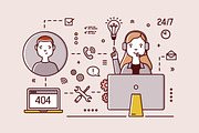 Call center and technical support, a Work Illustration by Good Studio (Thumbnail 9 of 9)