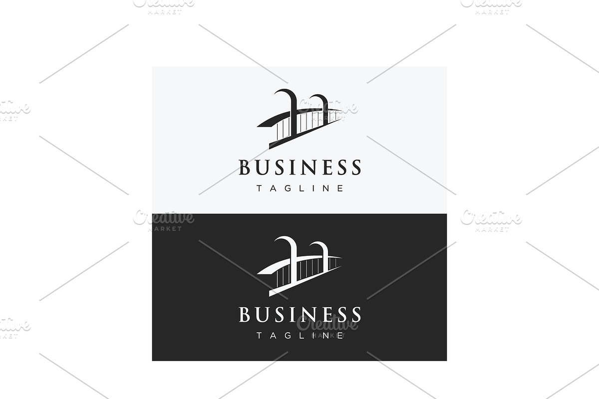Bridge building abstract logo., a Branding & Logo Template by LOGOCREATIVE