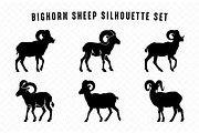 Bighorn Sheep Silhouette Black SVG, an Animal Illustration by Gfx Expert Team (Thumbnail 2 of 3)