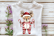 Cute Christmas Reindeer Sublimation, an Illustration by CraftArtStudio (Thumbnail 5 of 6)