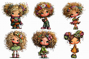Quirky Girl Clipart, an Illustration by Libby Wishes (Thumbnail 3 of 8)