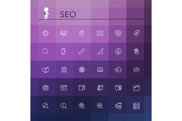Seo Line Icons