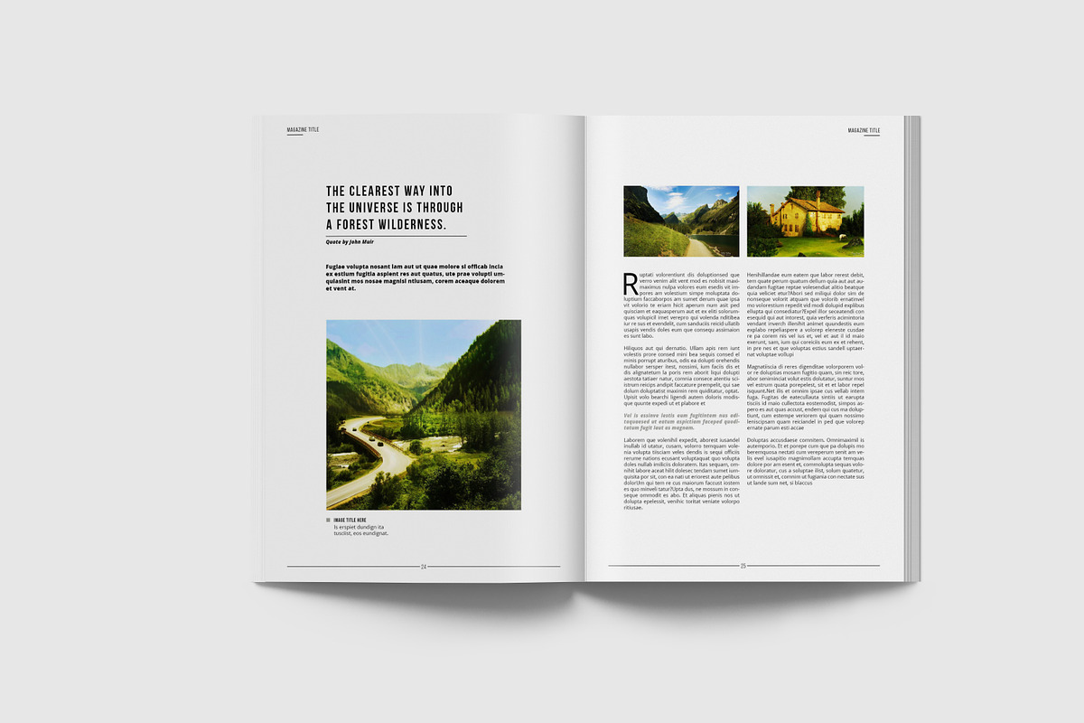 Simple & Clean Magazine Template II, a Magazine Template by Uloel Design (Photo 10 of 12)