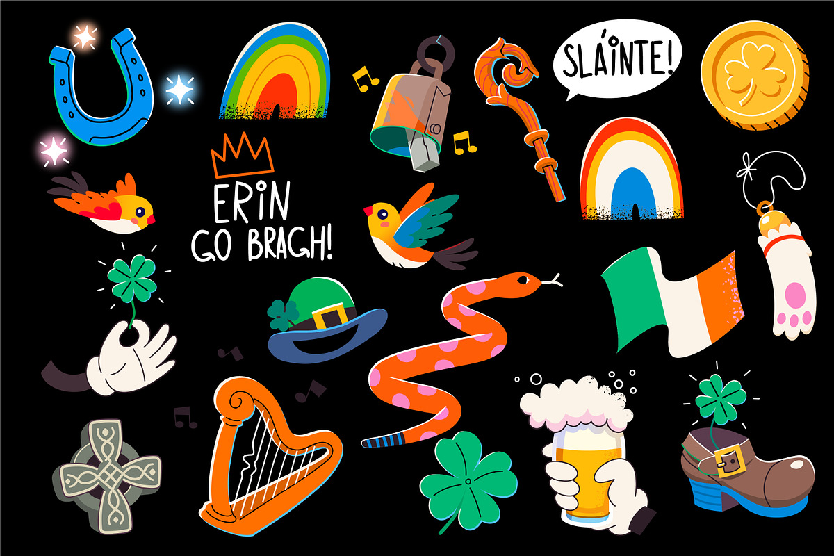 Irish Luck: Cartoon Elements, an Illustration by Moonery's (Photo 6 of 9)
