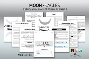 Moon And Astrology Planner, a Stationery Template by obayes