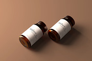 Amber Glass Jar / Bottle Mockups, a Cups & Container Mockup by pmvch (Thumbnail 9 of 10)
