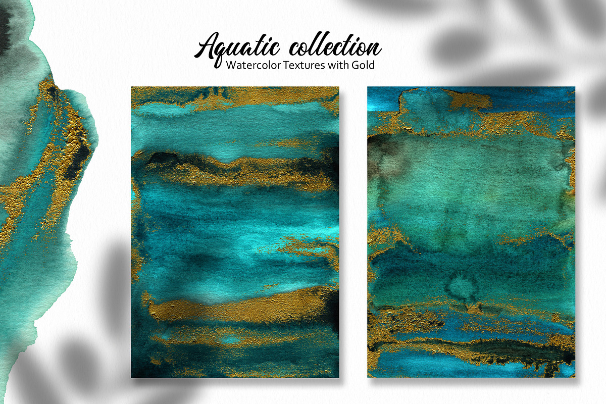 Aquatic Watercolor Textures, a Texture Graphic by Marmoris.Arts (Photo 6 of 12)