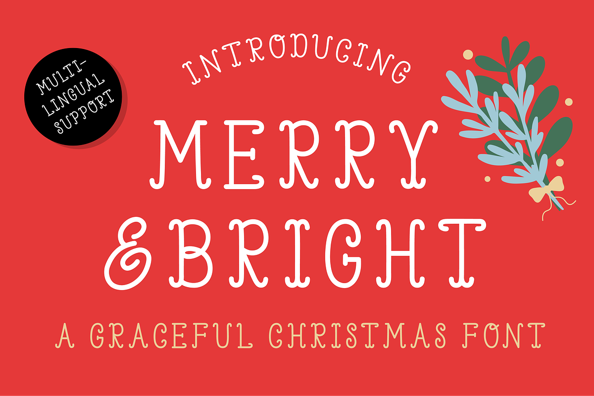 Merry and Bright font, a Serif Font by Nyla.Studio (Photo 1 of 9)