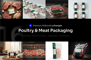 Poultry & Meat Packaging AI Prompt, a Food & Drink Photo by cidcud_graphic