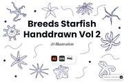Breeds Starfish Hand-Drawn Vol. 2, an Animal Illustration by SLAB! Design (Thumbnail 1 of 3)