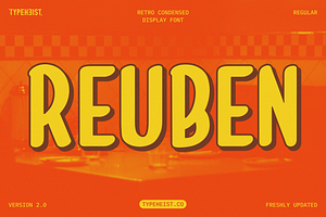 Reuben Retro Condensed Display Font
