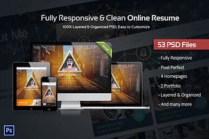 Responsive PSD Resume Template