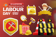 Labour Day 3D Illustration Pack, an Object 3D Model by Tempcraft (Thumbnail 1 of 5)