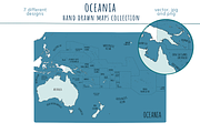 Oceania Maps Collection, an Education Illustration by Illustrationsforteachers (Thumbnail 5 of 8)