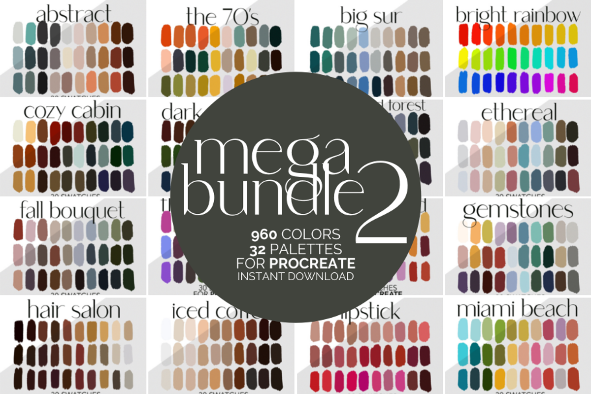 Procreate Color Palette Bundle, a Palette Add-On by AureDesignCo (Photo 1 of 3)