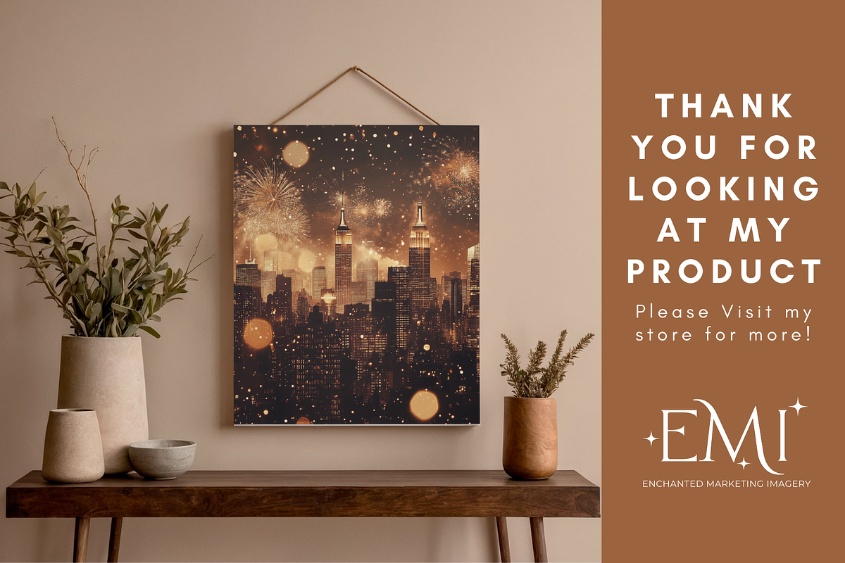 Boho New Year's Eve Backgrounds, a Background Graphic by NadiaTheronArt (Photo 5 of 5)