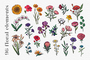Floral clipart and monograms, vector, an Illustration by harmonia_green_art (Thumbnail 2 of 16)