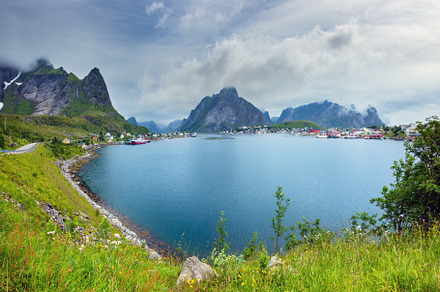 Summer village Reine (Lofoten, Norway)., a Nature Photo by YuriyB