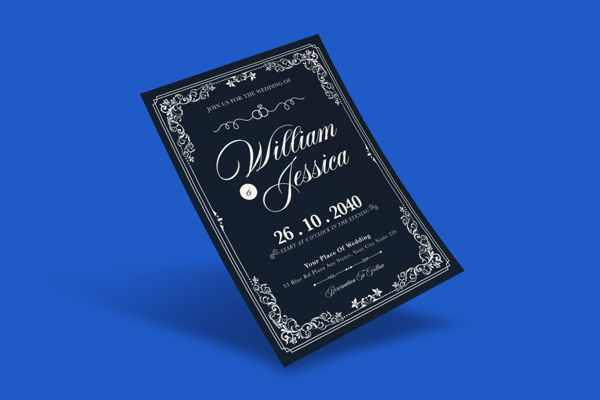 Eleganism Wedding Invitation, an Invitation Template by iDoodle Studio (Photo 3 of 4)