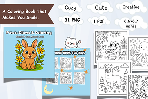 Animal Coloring pages – 31 PNG, an Animal Illustration by Smillyy Threads