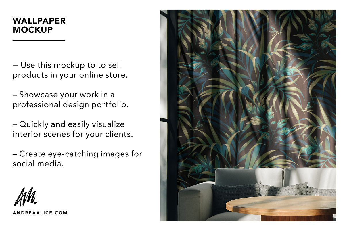 Wallpaper Mockup - Industrial Living, a Household Mockup by Andrea Muller (Photo 2 of 6)
