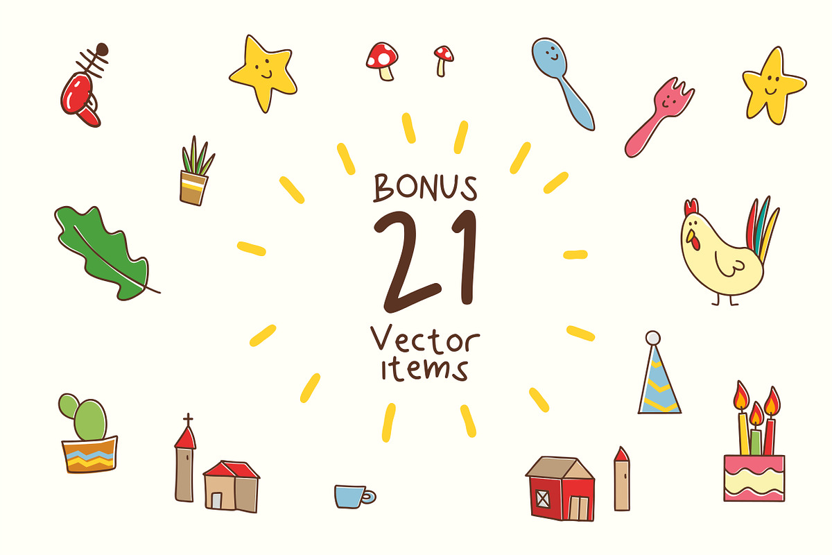 Kiddo font + bonus doodles preview 6