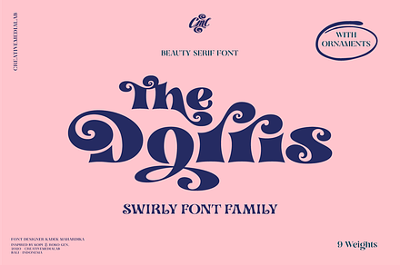 Dorris - Swirly Summer font family, a Slab Serif Font by creativemedialab