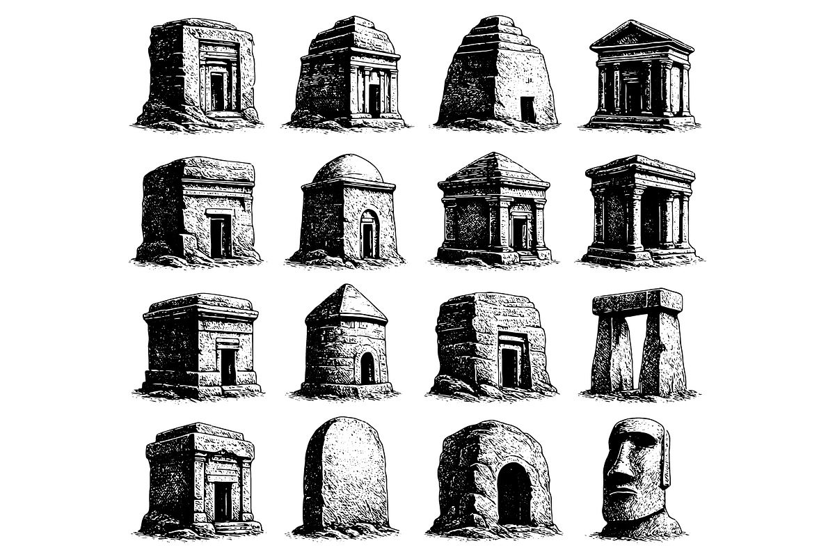 Ancient Monuments Pack, an Object Graphic by nikagraphic