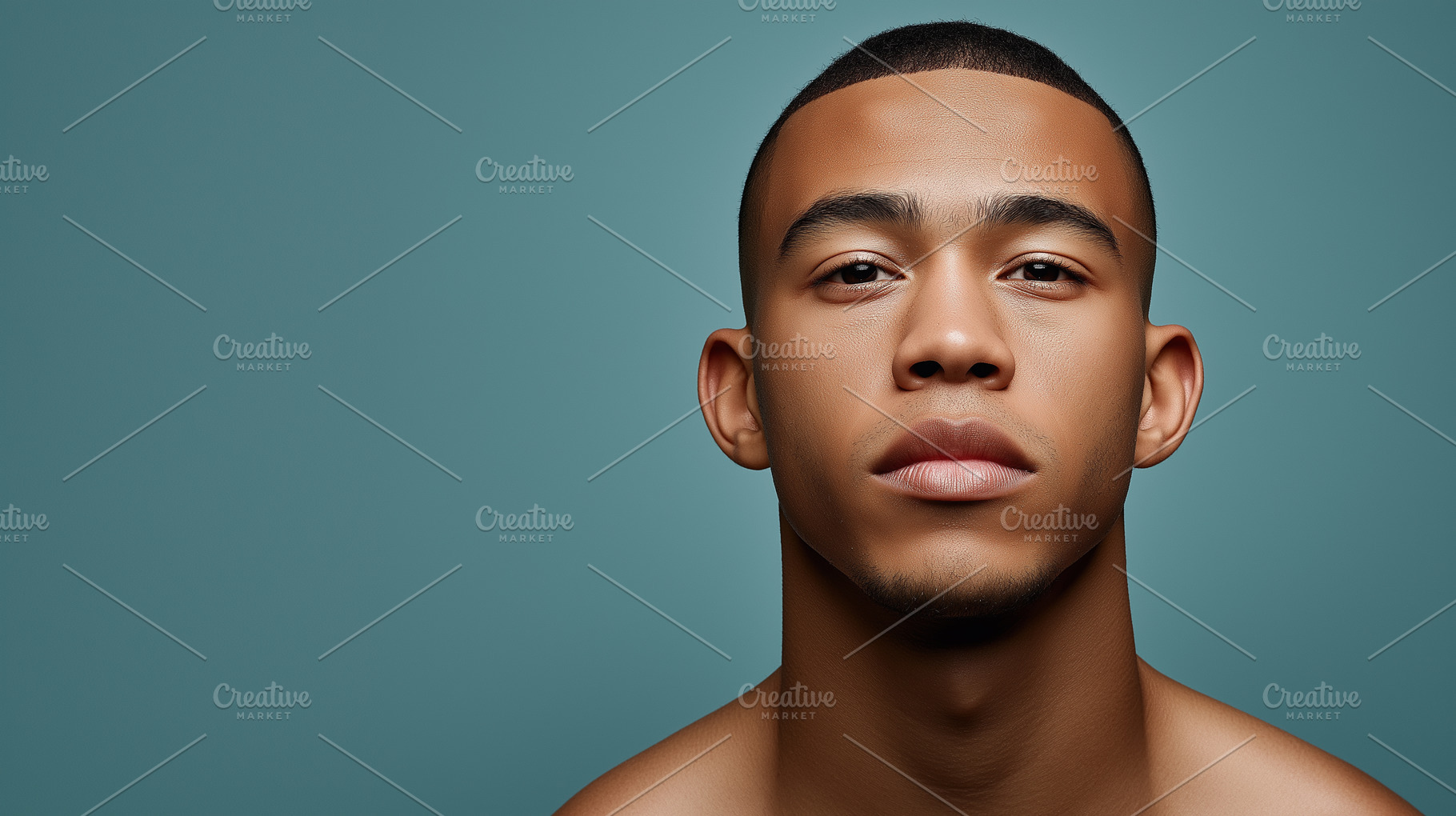 Confident young man with clear skin, a Person Photo by MistyDay