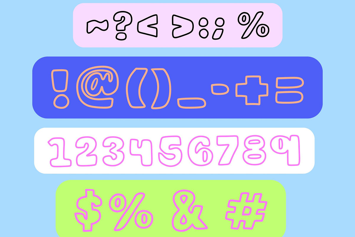 HEY an outline bubble font, a Handwritten Font by Eryn Rose Design (Photo 15 of 18)