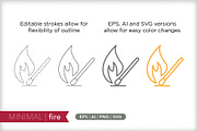 Minimal fire icons, an Outline Icon by Picture Window (Thumbnail 5 of 5)