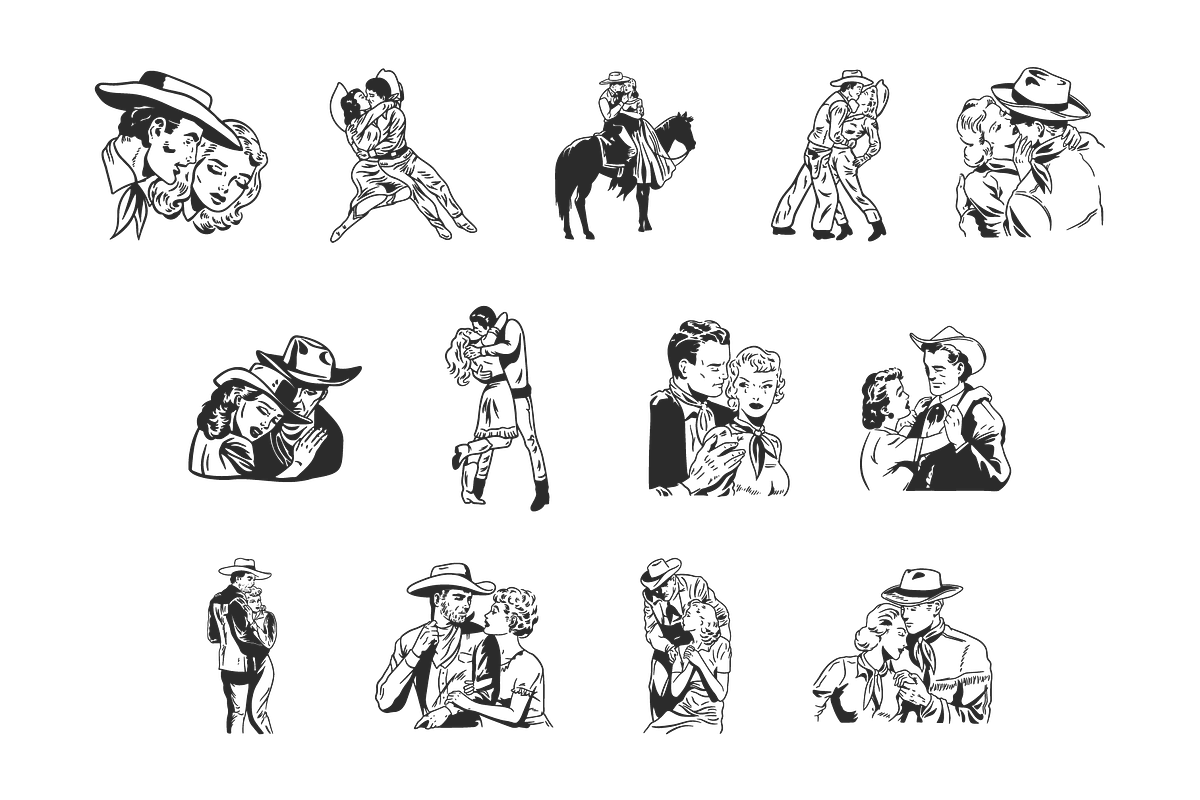 Cowgirl Love Western Illustrations, an Illustration by FM Era Studio (Photo 2 of 2)
