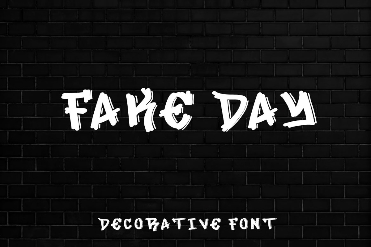 Fake Day - Graffiti Font, a Handwritten Font by Mightyfire (Photo 1 of 4)