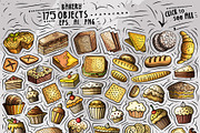 Bakery Products Cartoon Objects Set, a Food Illustration by BALABOLKA (Thumbnail 2 of 3)