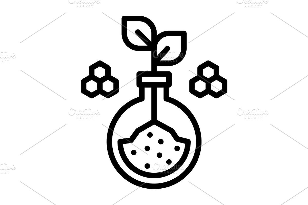 Biotechnology bioscience black icon, an Outline Icon by Creative priyanka