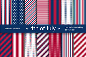 USA Independence Day Patterns, a Pattern Graphic by Plaid4You