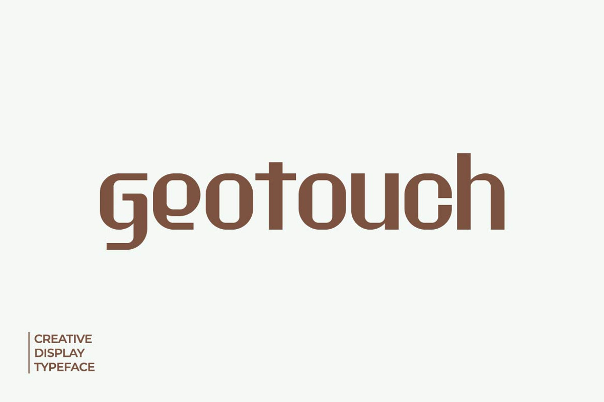 Geotouch – Creative Display Typeface, a Sans Serif Font by Artiveko (Photo 1 of 8)